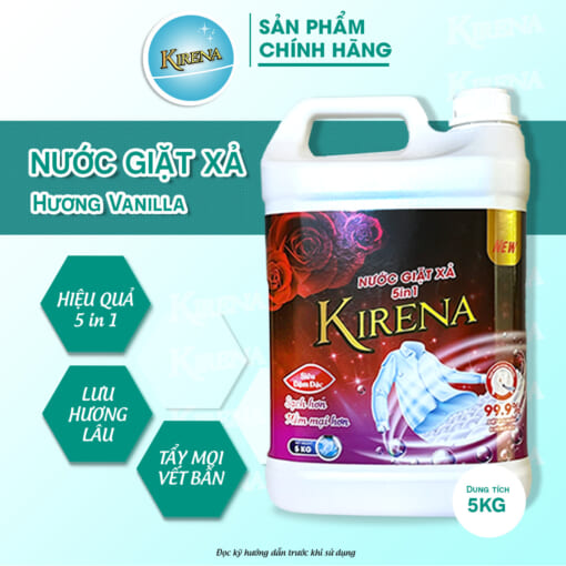 nước giặt xả Kirena vanilla 5kg